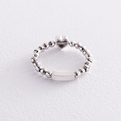 Золотое кольцо с сердечком (фианит) к06181 №4