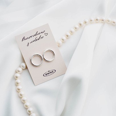 Срібні сережки "Кругообіг" 1.4 см 122491 №2