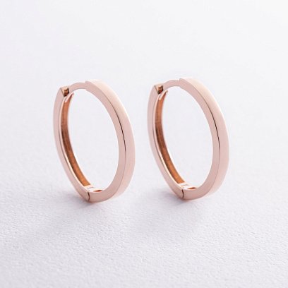 Сережки - кільця в червоному золоті с08328