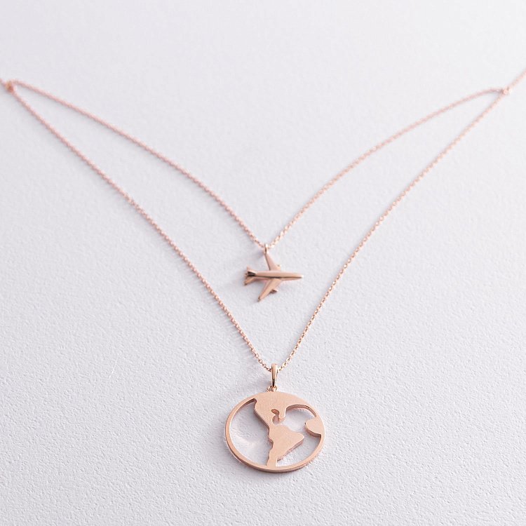 Кольє в червоному золоті "Навколосвітня подорож" кол01687 від ювелірного магазину Онікс - 2