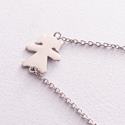 Срібний браслет "Дівчинка" (можливе гравіювання) 2079 №3