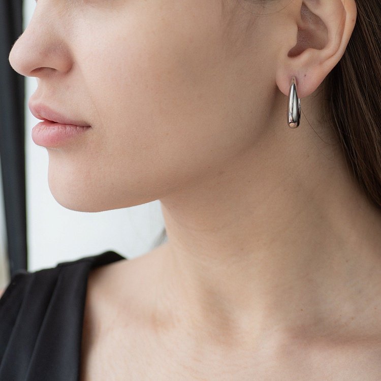 Серебряные серьги "Вдохновение" 122666 от ювелирного магазина Оникс - 8