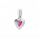Золота підвіска "Серце" з рубіном і діамантами пб0130aj от ювелирного магазина Оникс - 1