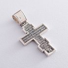 Срібний хрест "Розп'яття Христове. Молитва" 133012 от ювелирного магазина Оникс - 4