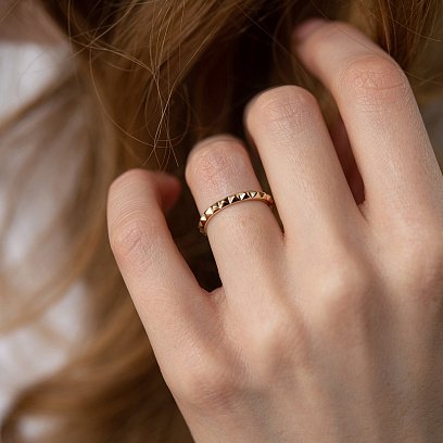 Каблучка "Mona" у жовтому золоті к07407 №13