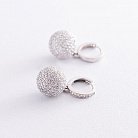 Золоті сережки "Кульки" (діаманти) сх950 от ювелирного магазина Оникс - 2