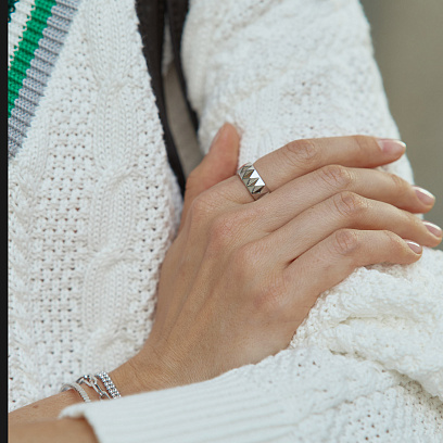 Каблучка "Veronica" у білому золоті к07520 №20