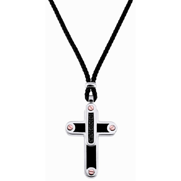 Чоловіче кольє "Хрест" з срібла ZANCAN EXC290R-N від ювелірного магазину Онікс