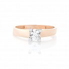 Золотое помолвочное кольцо с фианитом к05427 от ювелирного магазина Оникс - 3