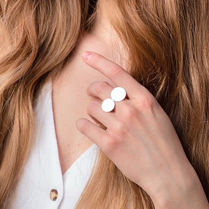 Серебряное кольцо "Кометы" 112288 №3