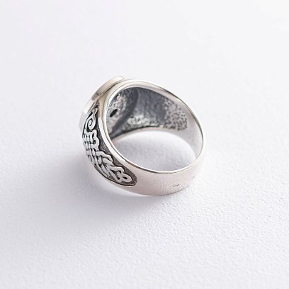 Серебряная мужская печатка (чернение) 111989 №7