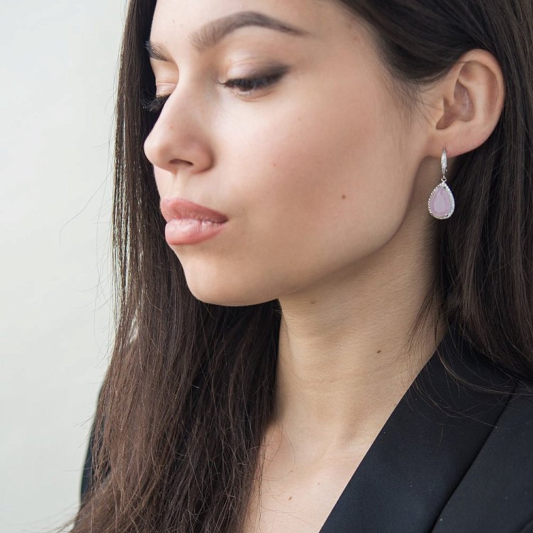 Срібні сережки (фіаніти) 121915 від ювелірного магазину Онікс - 3