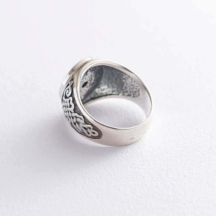 Серебряная мужская печатка (чернение) 111989 от ювелирного магазина Оникс - 6