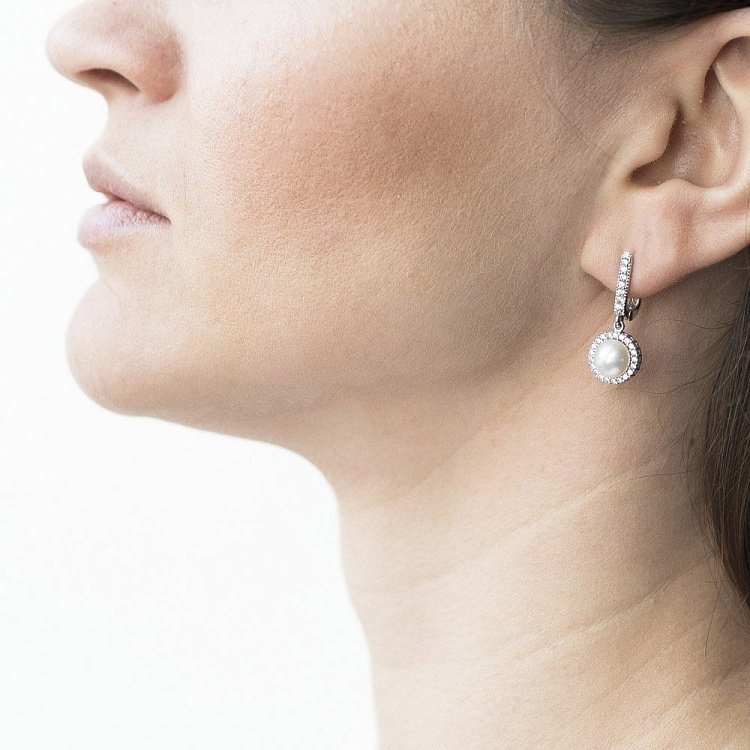 Жіночі сережки (культ. прісн. перли) с02750 від ювелірного магазину Онікс