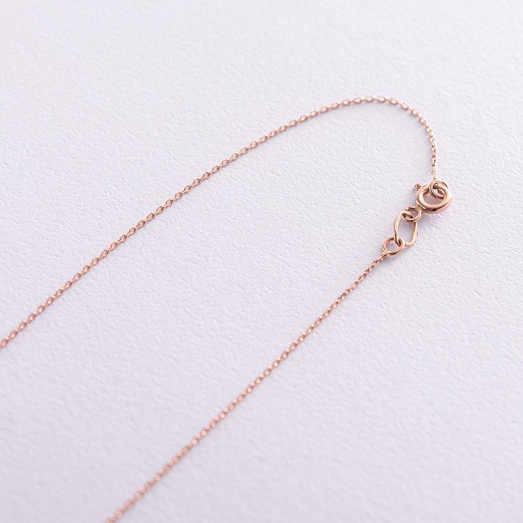 Подвійне кольє в червоному золоті (фіаніт) кол01763 від ювелірного магазину Онікс - 4