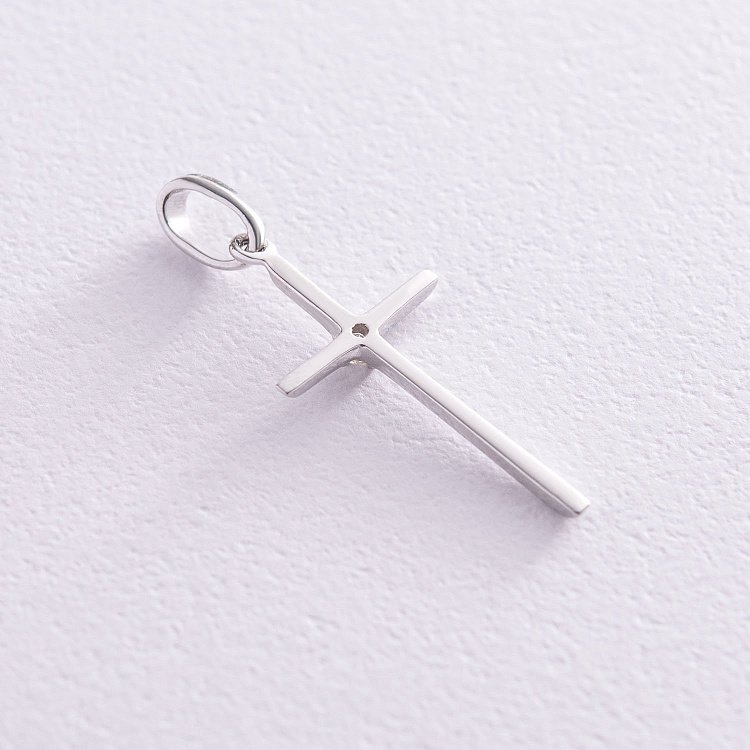 Золотий хрестик з діамантом пб0249 від ювелірного магазину Онікс - 2