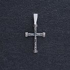Серебряный крест "Распятие. Спаси и Сохрани" (на укр. языке) кду-26 от ювелирного магазина Оникс - 3