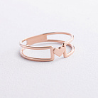 Золота каблучка "Сердечко" к08480 от ювелирного магазина Оникс