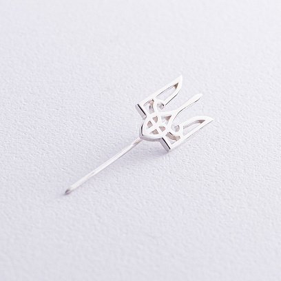 Серебряная заколка "Герб Украины - Тризуб" 20054 №2