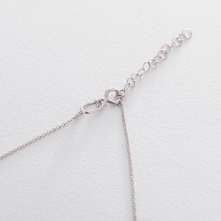 Золотое колье "Сердце с фианитом" кол01089 от ювелирного магазина Оникс - 1