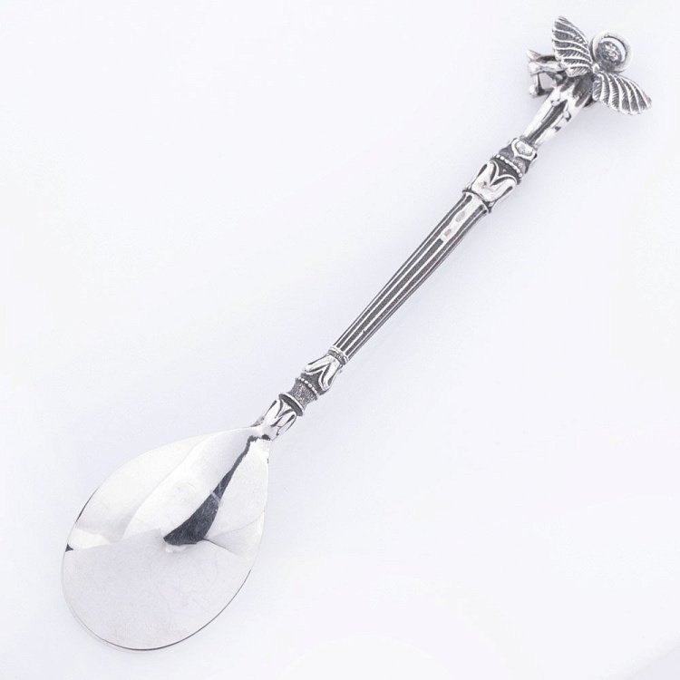 Серебряная ложка с ангелочком 24020 от ювелирного магазина Оникс - 6
