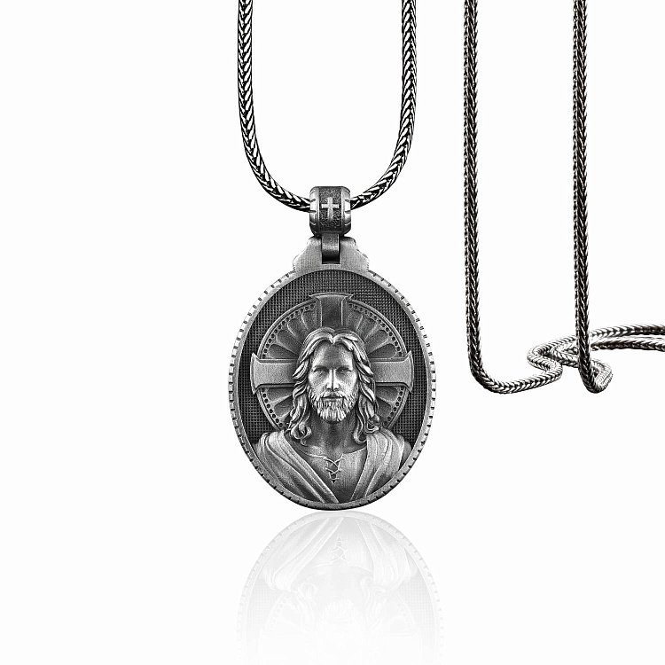 Серебряный кулон "Иисус Христос" 133181 от ювелирного магазина Оникс - 2