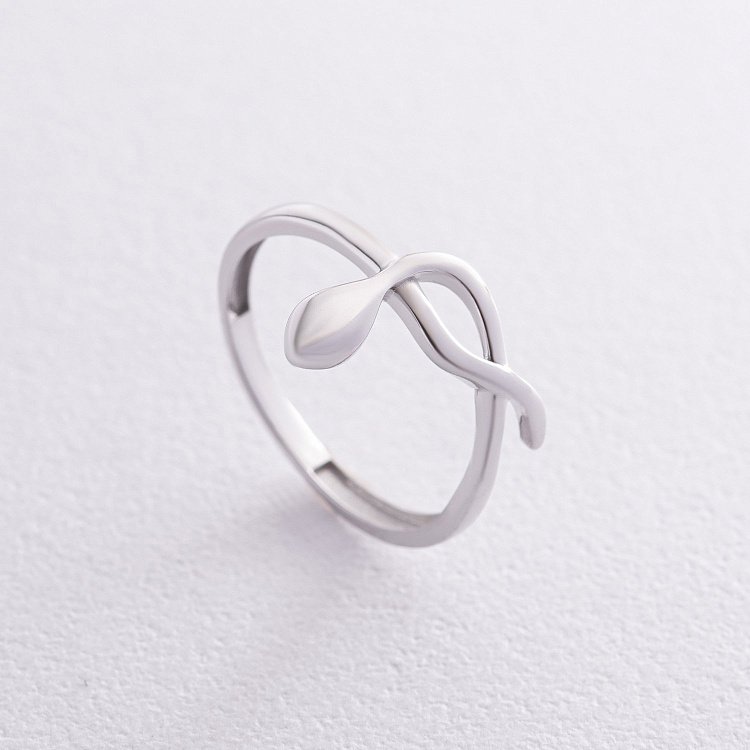 Кольцо "Змея" в белом золоте к07427 от ювелирного магазина Оникс