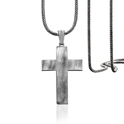 Срібний хрест "Розп'яття Ісуса Христа" 133168 №6