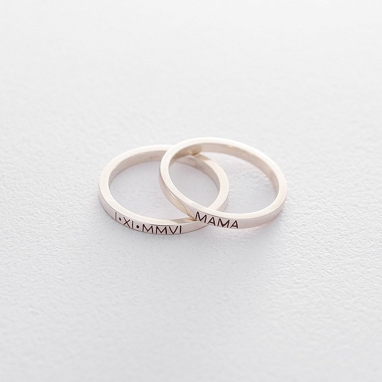 Срібний перстень "Мама" 112187littlema - 3 Срібний перстень "Мама" 112187littlema від ювелірного магазину Онікс - 3