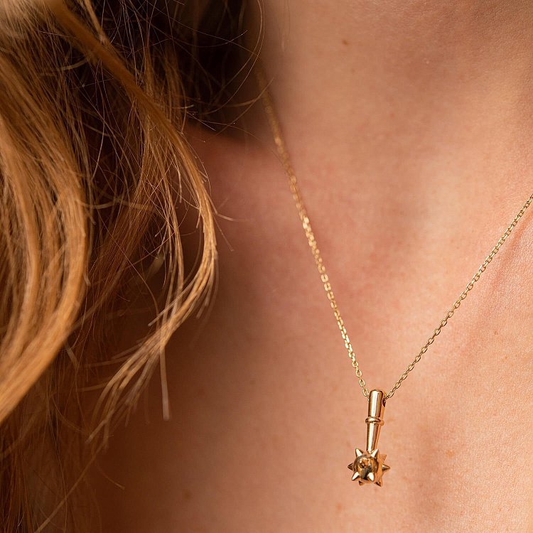 Колье "Булава" в желтом золоте кол02260 от ювелирного магазина Оникс - 10