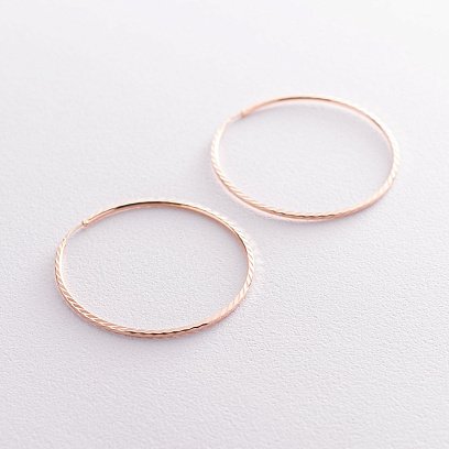 Серьги - кольца в красном золоте (4.4 см) с01880 №3