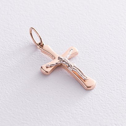 Золотий хрестик "Розп'яття. Спаси і Збережи" п03593