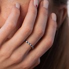 Золотое кольцо с бриллиантами и сапфирами кб0497ch от ювелирного магазина Оникс - 4