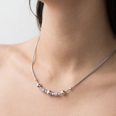 Золотое колье с фианитами кол01484 №2