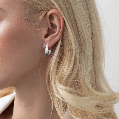 Серебряные серьги "Минимализм" 4867 №3