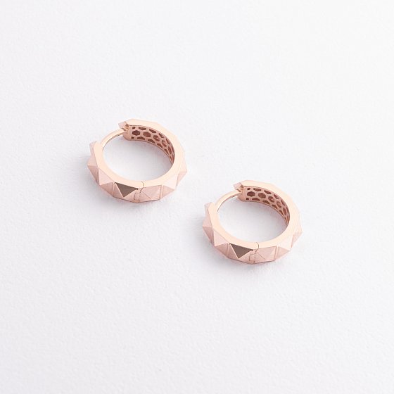 Серьги - кольца "Claire" в красном золоте mini с09457 №2