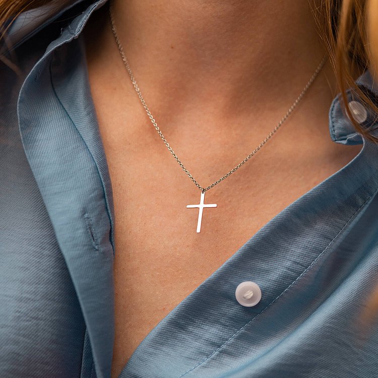 Срібне кольє "Хрестик" 1104 від ювелірного магазину Онікс - 3