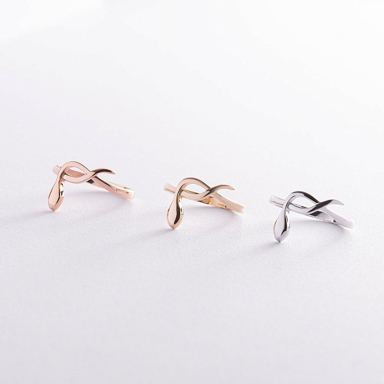 Каблучка "Змія" у червоному золоті к07426 від ювелірного магазину Онікс - 2