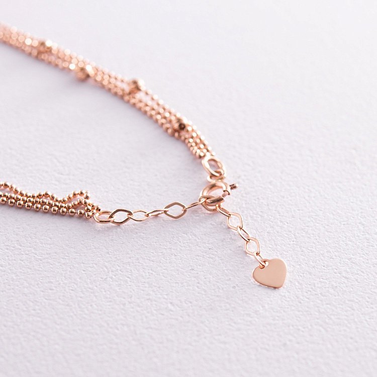 Браслет "Шарики" в красном золоте б05133 от ювелирного магазина Оникс - 4