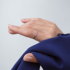 Серебряное кольцо с розовыми синтетическими сапфирами 1902/1р-PSPH от ювелирного магазина Оникс - 1