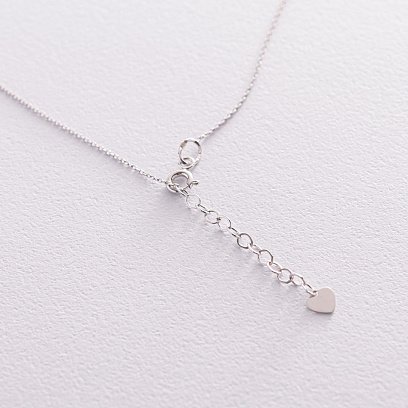 Подвійне кольє "Зірка і місяць" в білому золоті кол01872 №3