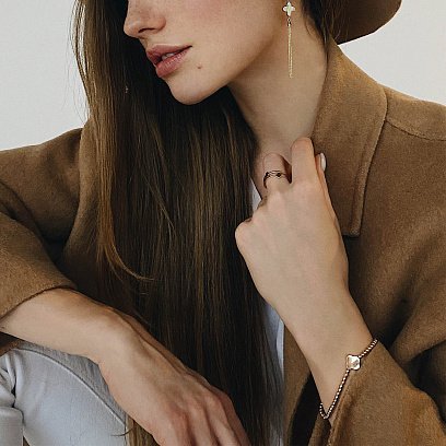 Каблучка "Конюшина" в жовтому золоті к06684 №5