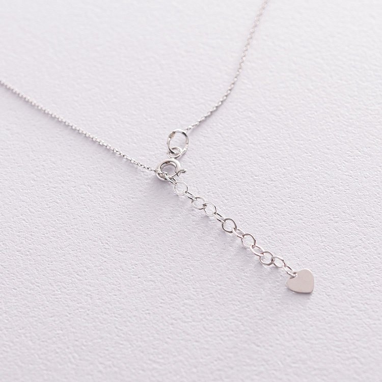 Подвійне кольє "Зірка і місяць" в білому золоті кол01872 від ювелірного магазину Онікс - 3