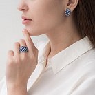Золотое кольцо с синим сапфиром и бриллиантами MR15111gm от ювелирного магазина Оникс - 1