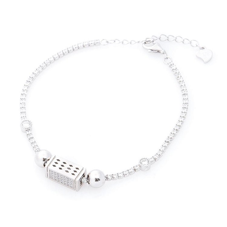 Серебряный браслет с фианитами 141287 от ювелирного магазина Оникс