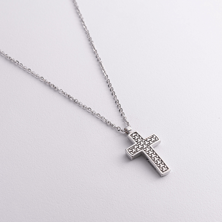 Мужское серебряное колье "Крест" Zancan EXC461L от ювелирного магазина Оникс - 2