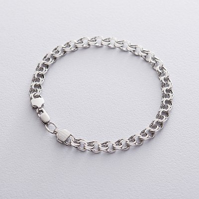 Мужской серебряный браслет (гарибальди 0.6 см) р0217413