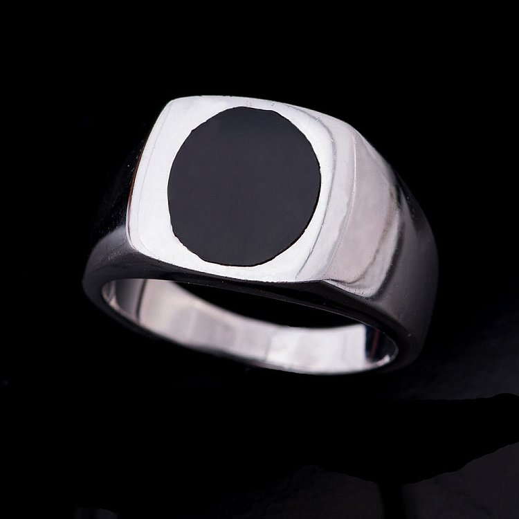 Чоловіча печатка з емаллю 111360 від ювелірного магазину Онікс - 1