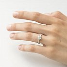 Золотое помолвочное кольцо с фианитами к02772 от ювелирного магазина Оникс - 4