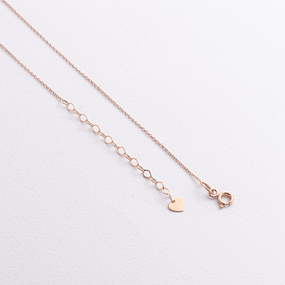 Кольє "Сердечко" у червоному золоті кол02651 №3